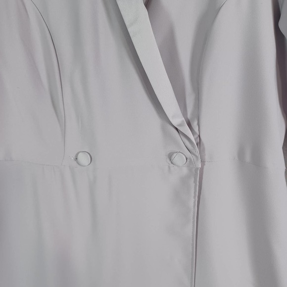 Asos Size US 10 Tuxedo Jacket Blazer Style Wrap Dress Light Silver Lavender NEW - Picture 6 of 10